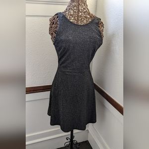 Black Shimmer Dress w/ V-Back